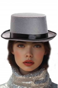 Cappello a cilindro grigio