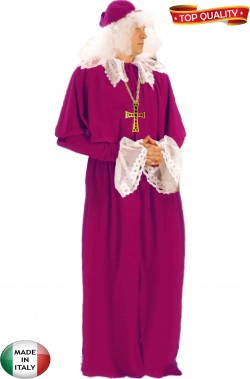 Costume da cardinale realistico porpora Richelieu