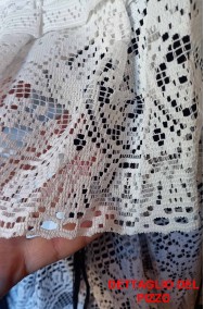 Pizzo del costume da dama dell'800 bianco e nero