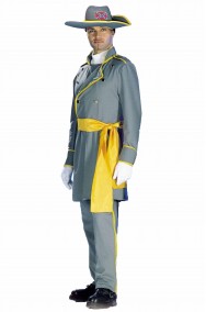 Costume da ufficiale o generale sudista americano adulto