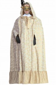 Mantello veneziano con cappuccio oro e bianco