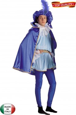 Vestito di carnevale principe azzurro pittore rinascimentale