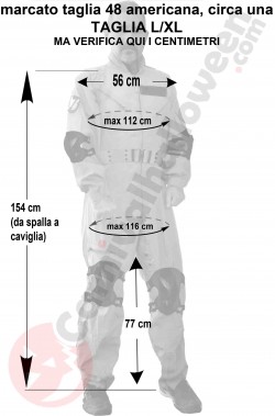 Misure costume dei Ghostbusters come quello del film Ray Stanz