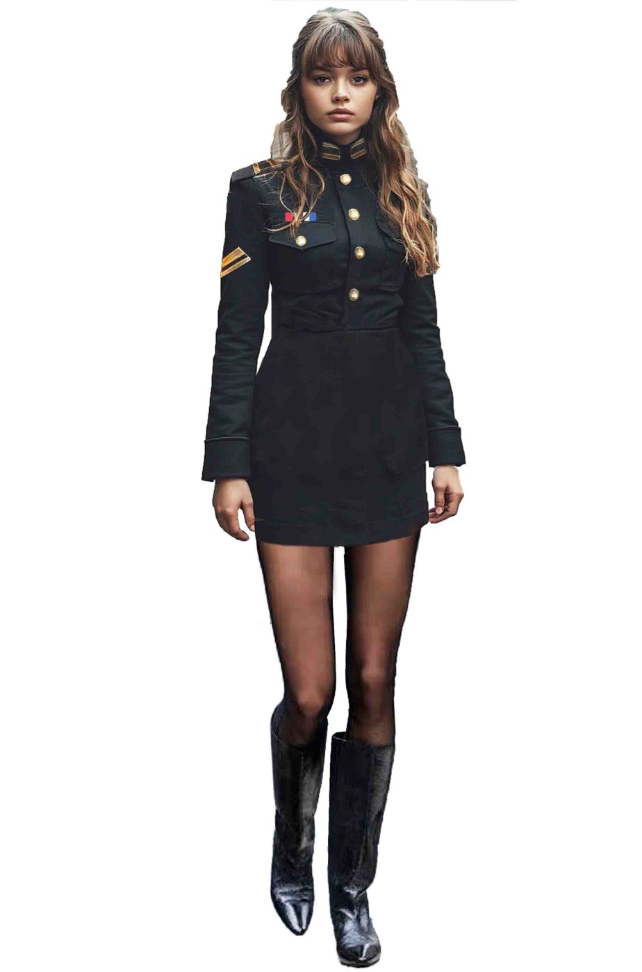 Divisa militare da donna nera
