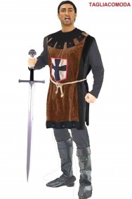 Costume uomo medievale con tunica a tabarda