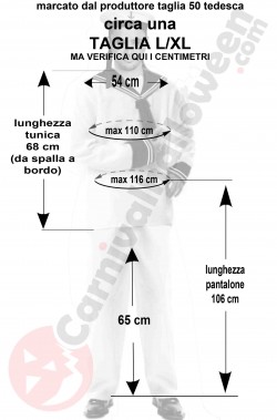 Misure costume da marinaio uomo taglia L XL