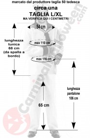 Misure costume da marinaio uomo taglia L XL