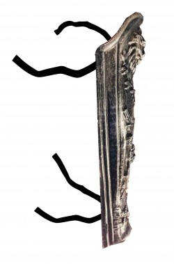 Paratibie da soldato romano color ferro