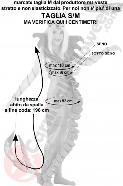 Misure costume da sirena adulta de luxe