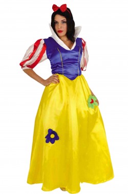 Costume donna biancaneve lunga alta qualita'