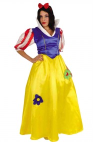 Costume donna biancaneve lunga alta qualita'
