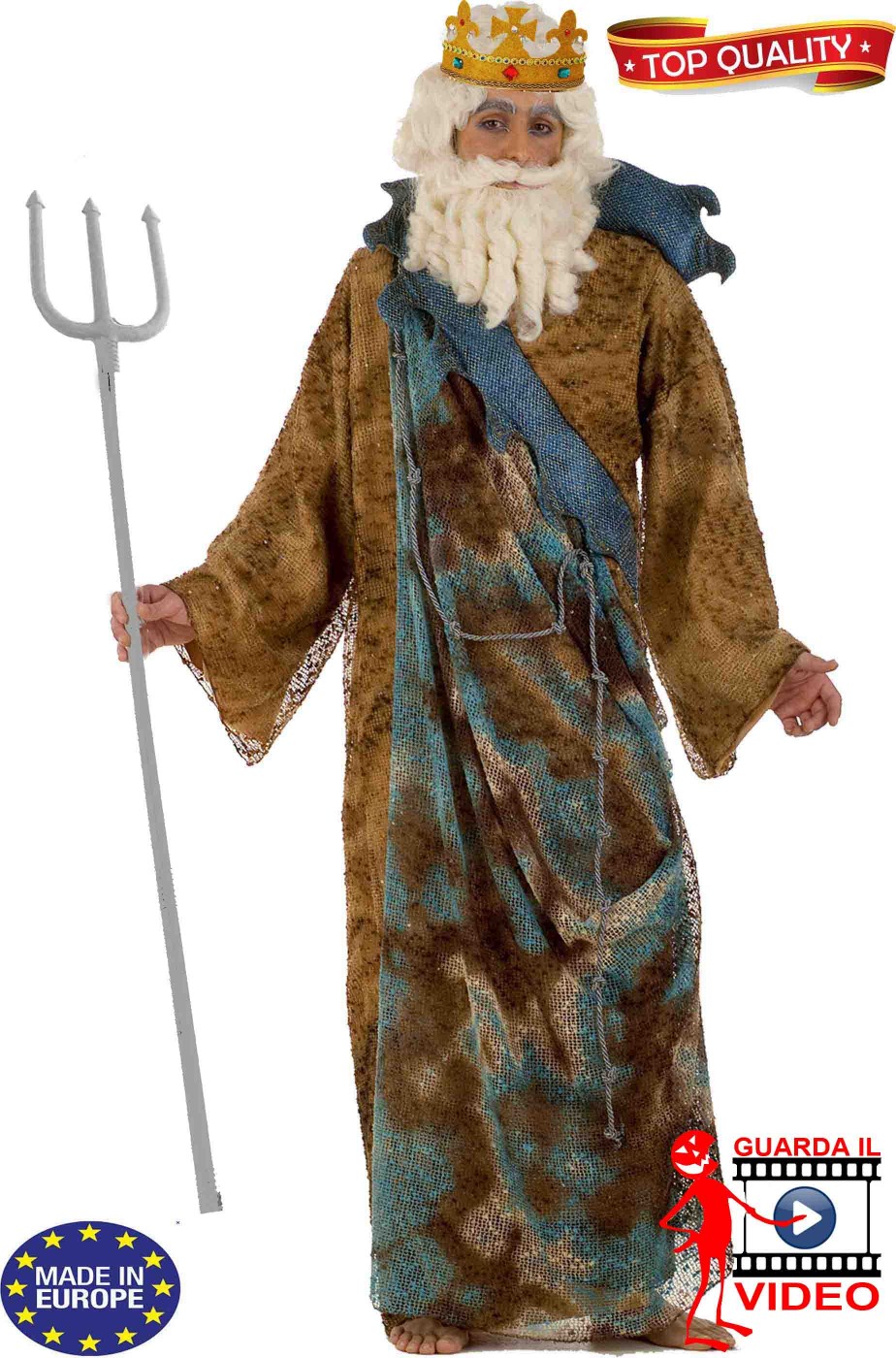 Costume di Nettuno re dei mari adulto