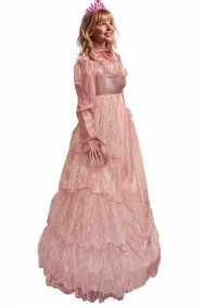 Vestito di carnevale da principessa rosa aurora