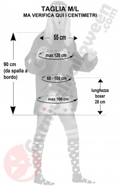 Misure costume di Cupido taglia M/L