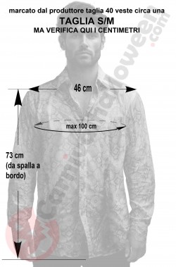 Misure camicia di seta da uomo taglia S/M