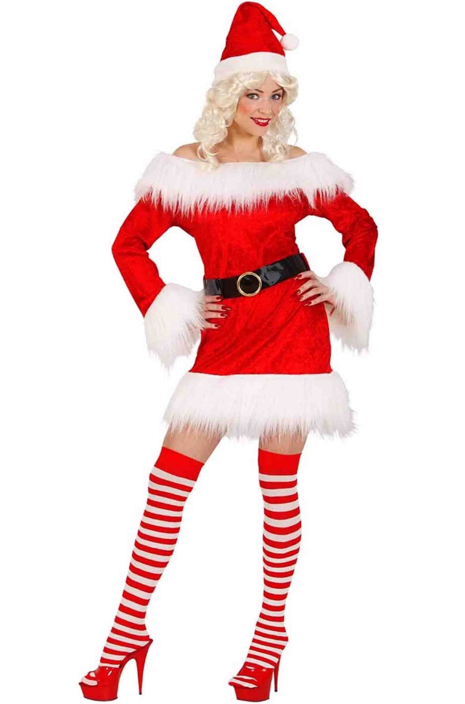 Costume abito Babbo Natale donna Babba Natale, Natalina