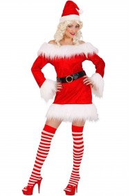 Costume abito Babbo Natale donna Babba Natale, Natalina