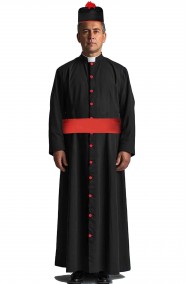 Costume da cardinale nero e rosso