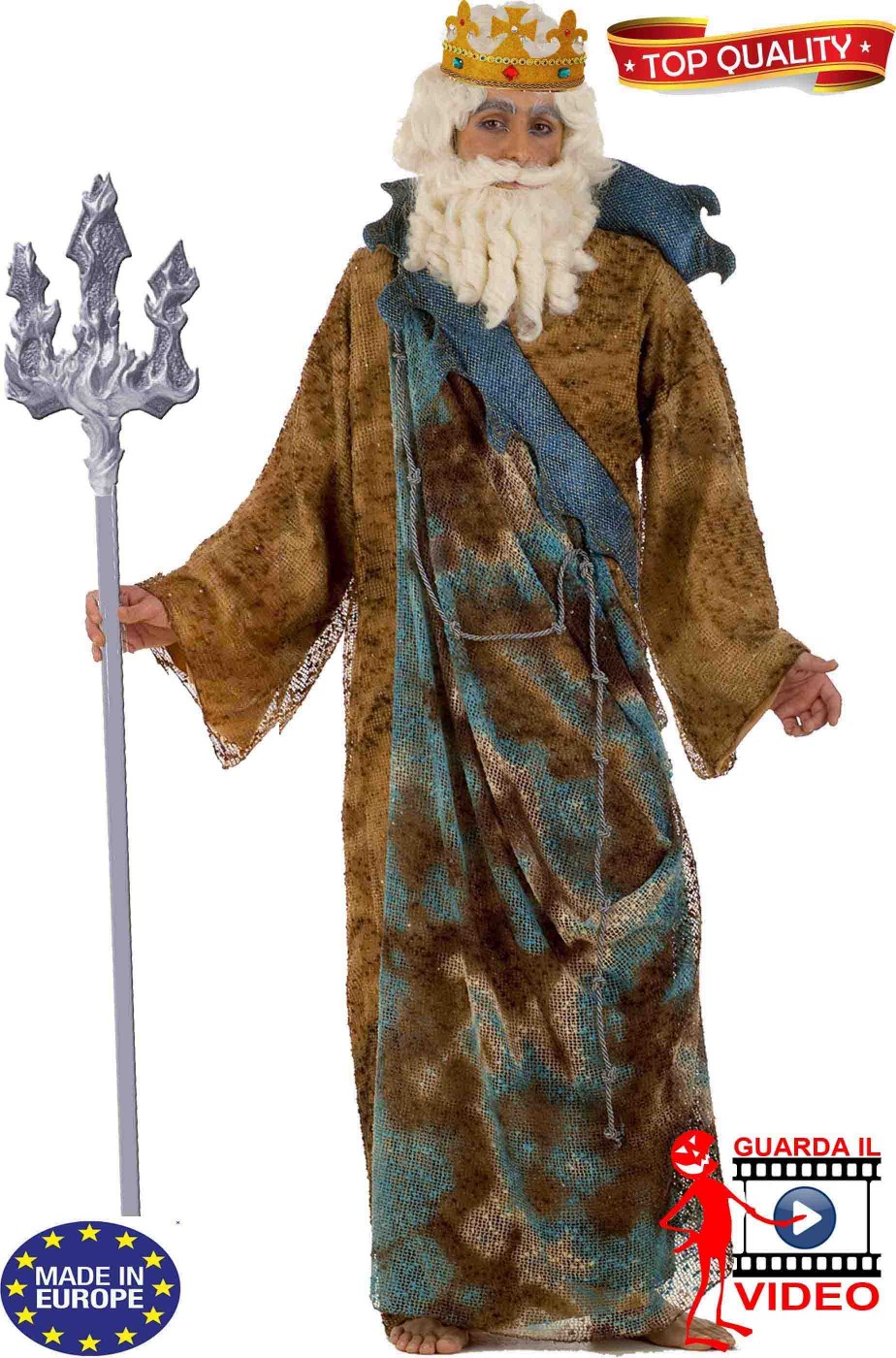 Costume di Nettuno re dei mari adulto