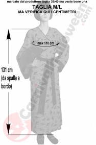 Misure costume da giapponese donna kimono giallo taglia M L