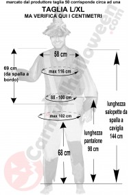 Misure costume da spaventapassero uomo taglia L XL