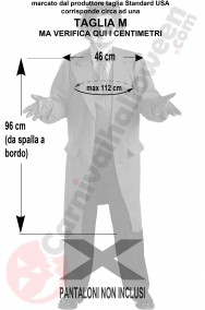 Misure costume del Joker taglia M