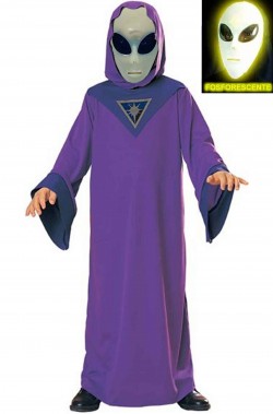 Costume da alieno viola da bambino