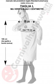 Misure costume cane Muttley taglia L