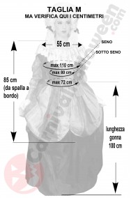 Misure costume di carnevale da dama veneziana