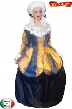 Vestito da dama Giulietta giallo e blu