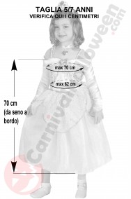 Misure costume di carnevale bambina da principessa rosa 5 7 anni