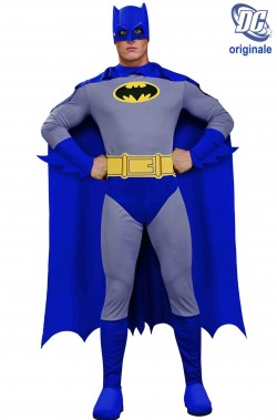 Costume Batman Grigio e blu Cartoon adulto