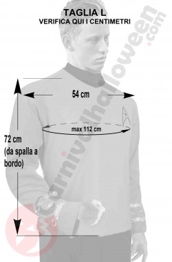 Misure maglia del capitano Kirk di Star Trek taglia L