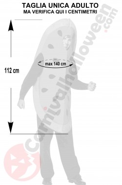 Misure costume di carnevale da Anguria adulto