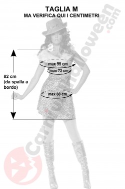 Misure costume da rapper donna pappona taglia M