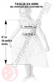 Misure costume da Cenerentola bambina luccicante