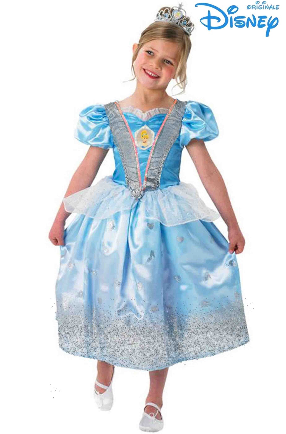 Costume Cenerentola deluxe con brillantini Disney Originale
