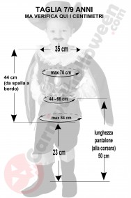 Misure costume da moschettiere bambino 7 9 anni