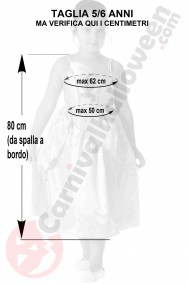Misure del costume di carnevale Tiana taglia 5 6 anni