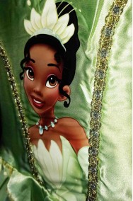 Costume di carnevale Tiana bambina immagine sul petto