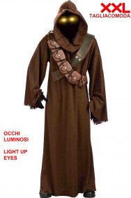 Costume da Jawa di Star Wars adulto con occhi luminosi