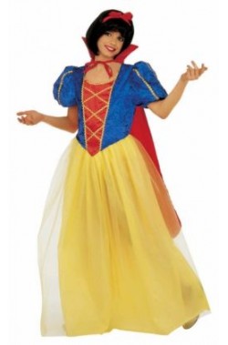 Vestito di carnevale bambina biancaneve con parrucca