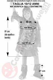 Misure del vestito anni 70 bambina taglia 10 12 anni