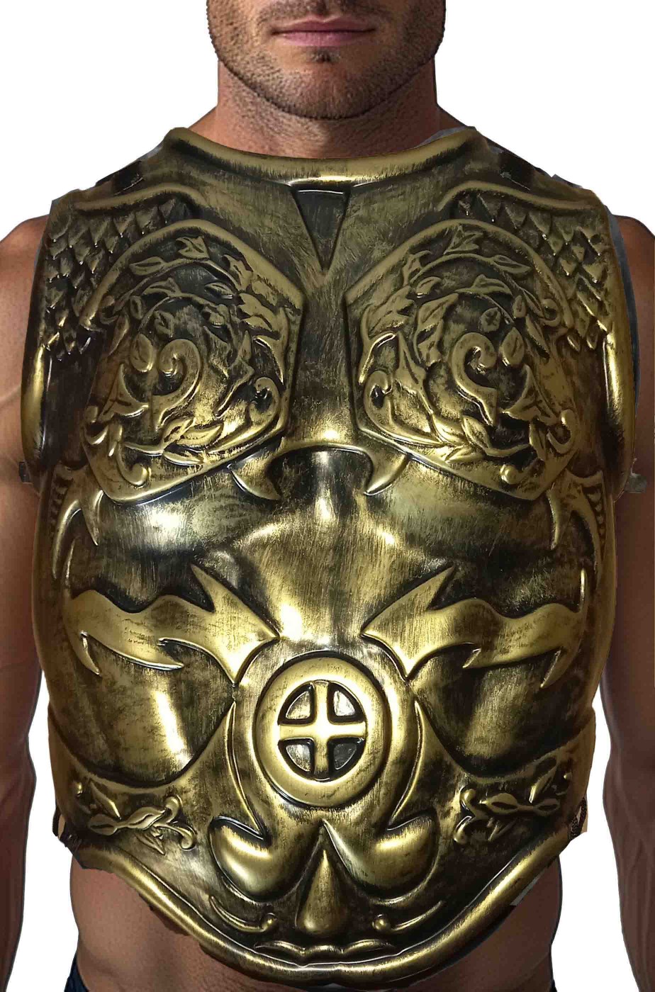 Pettorale di armatura da soldato antico romano corazza bronzo