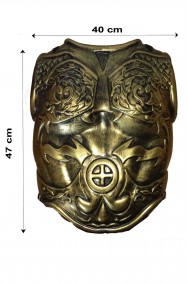 Pettorale di armatura da antico romano color bronzo oro