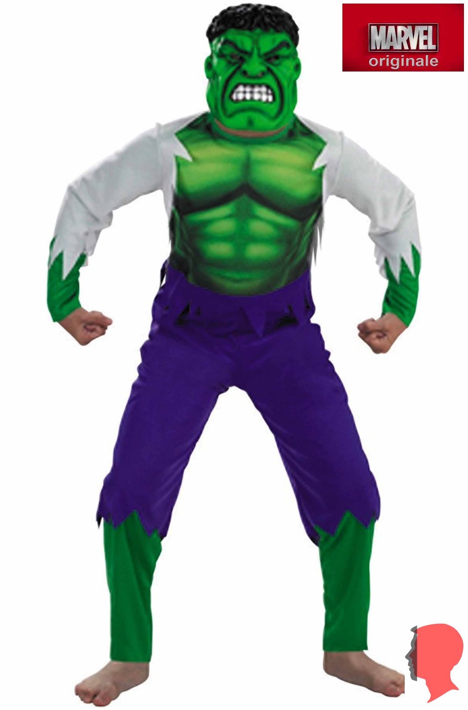 Costume da Hulk bambino 5 7 anni originale Marvel