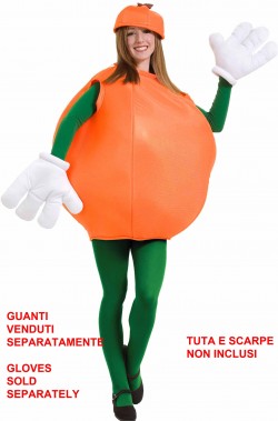 Costume di carnevale mascotte da arancia adulto
