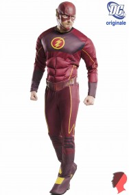 Costume di Flash con maschera di gomma