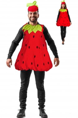 Costume da fragola uomo o donna unisex per carnevale
