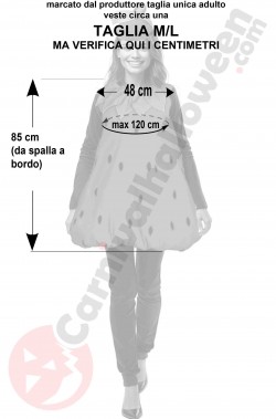 Misure costume da fragola taglia unica